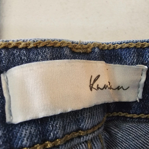 KanCan Jeans Women's 29 Cut Off Distress Button Fly Skinny High Rise Medium Wash - Picture 3 of 15